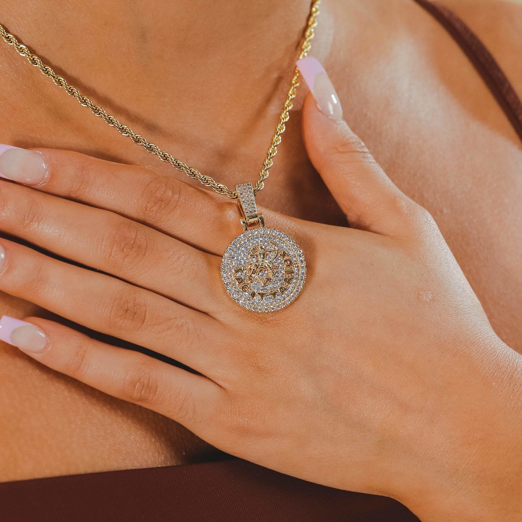 Sagittarius Zodiac Pendant - Gold - Cernucci